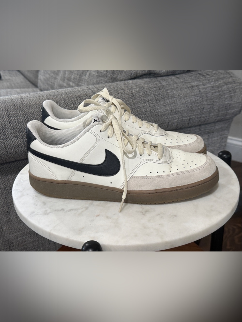Nike Men’s Court Vision Low - Cream, Black & Tan